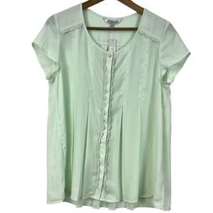 DE Collection City Center Blouse Top Womens Size Medium Cottagecore Coquette‎